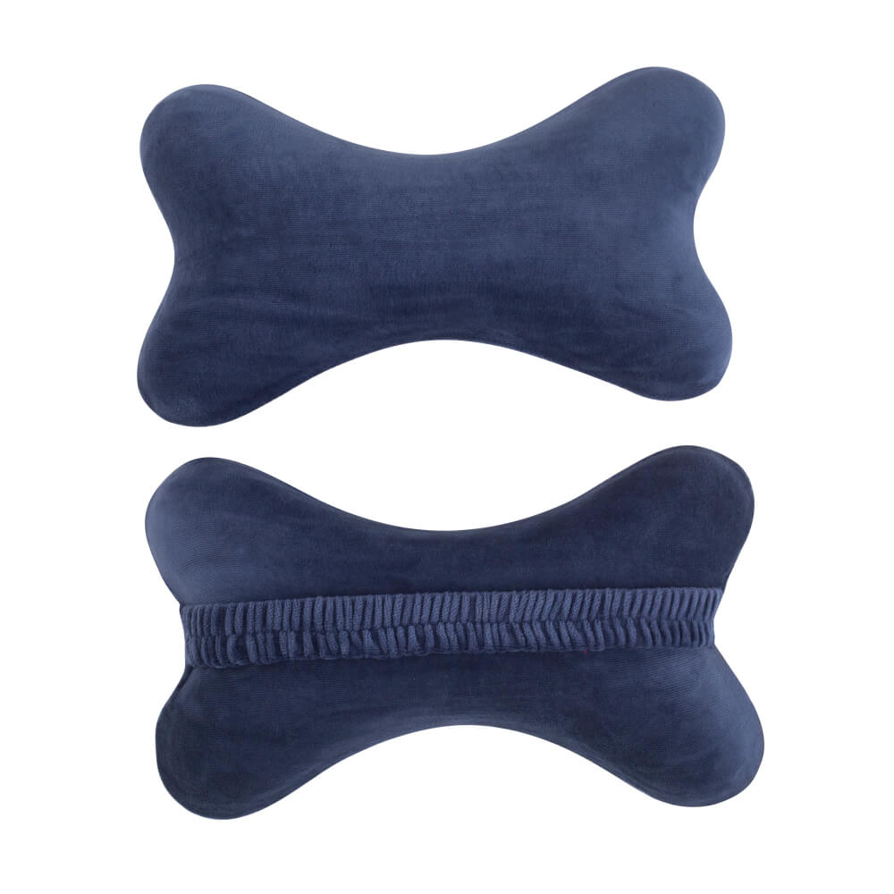buy dark blue car neck rest pillow - front view